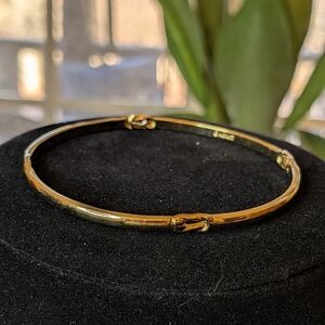 Monet Vintage Gold Loveknot Bangle Bracelet